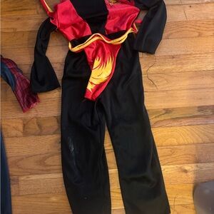 Kids Flame Warrior Costume - Black and Red